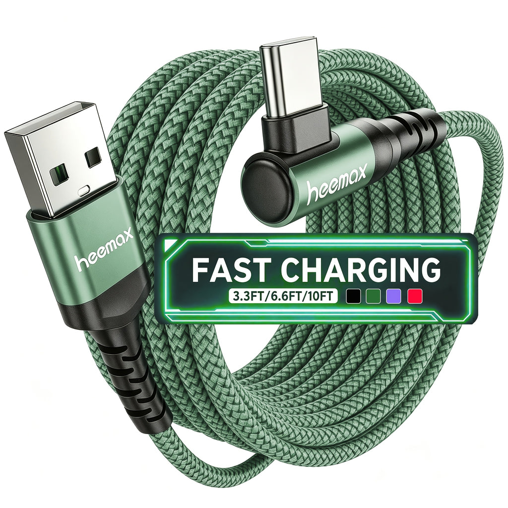 90 degree usb c charging cable 3a fast charging right angle
