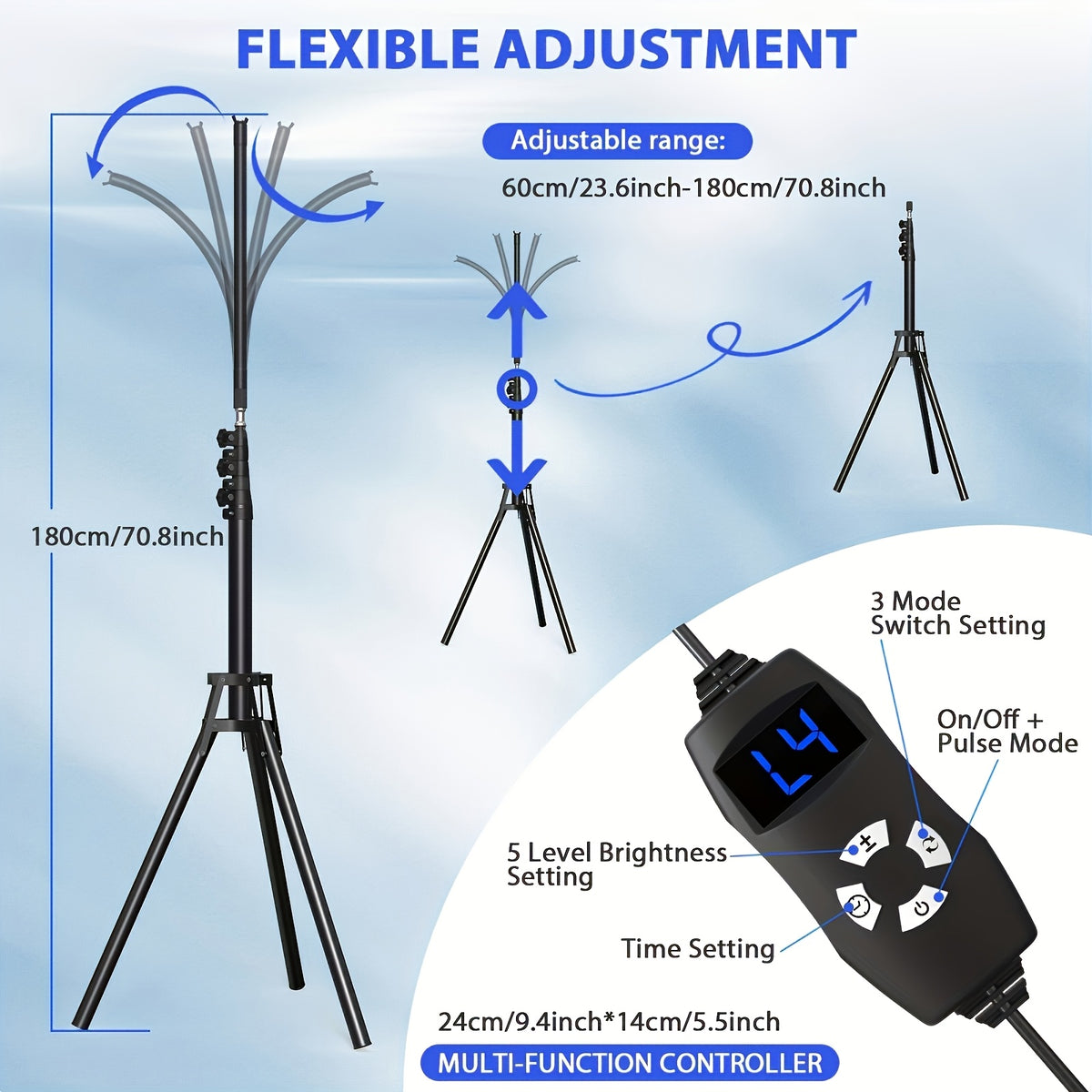esy professional tanning lamp adjustable tripod quick 1