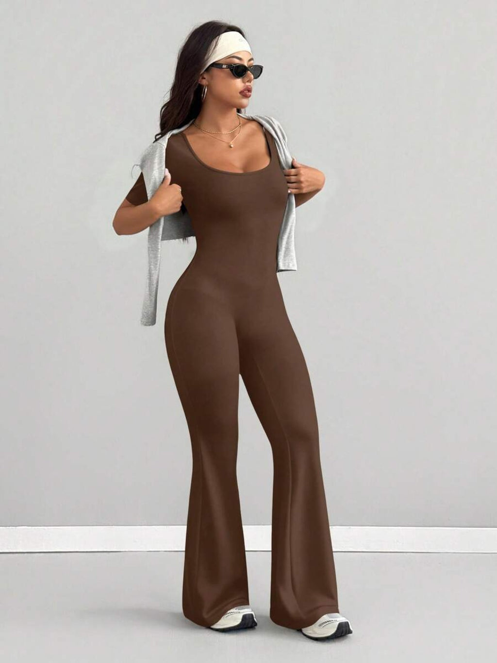 womens jumpsuit   fit   neck casual fashionable