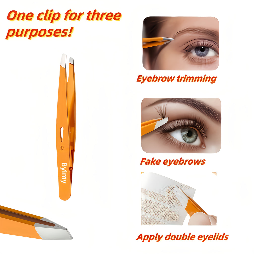 byimy brand high quality stainless steel eyebrow tweezers