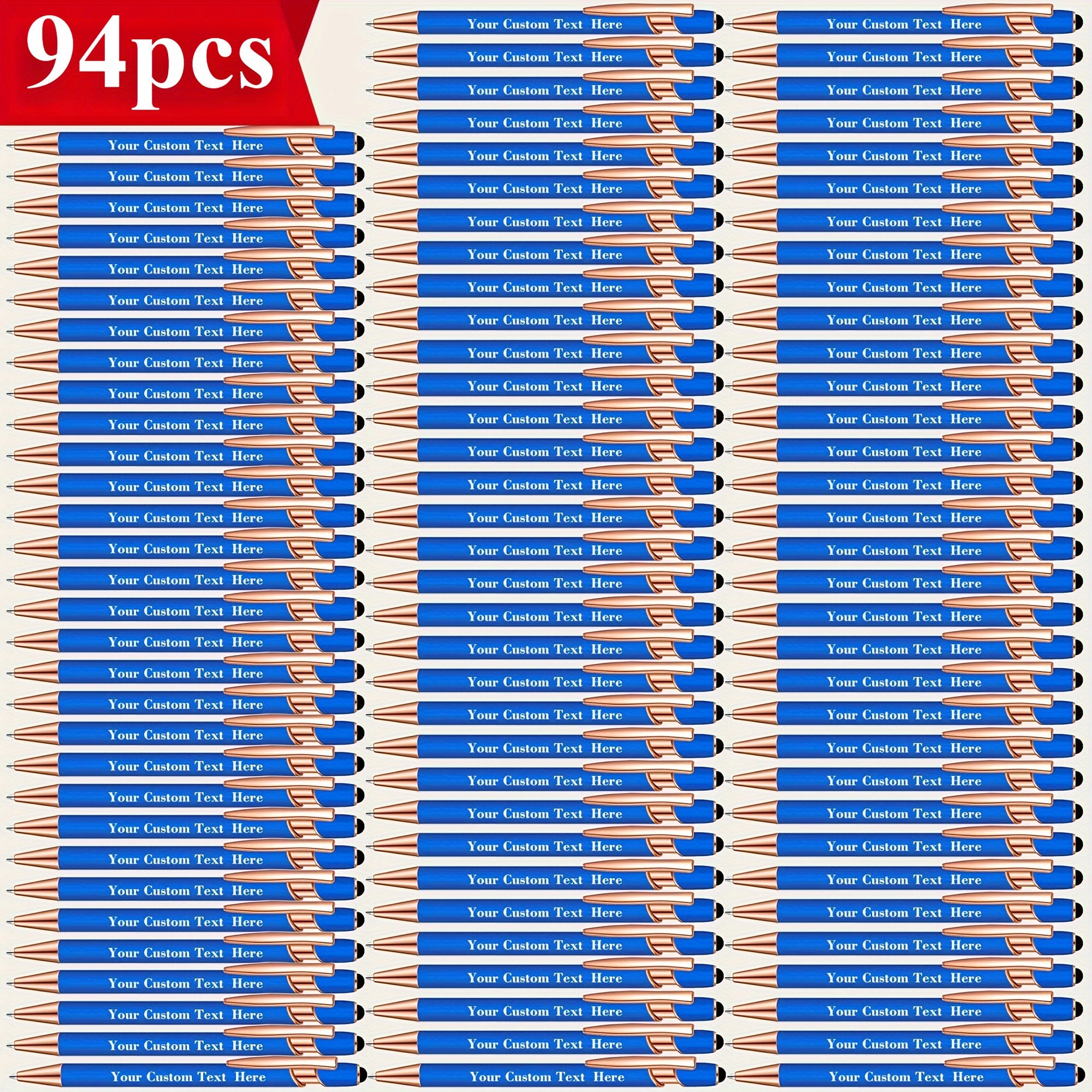 94pcs custom engraved ballpoint pens personalized names text