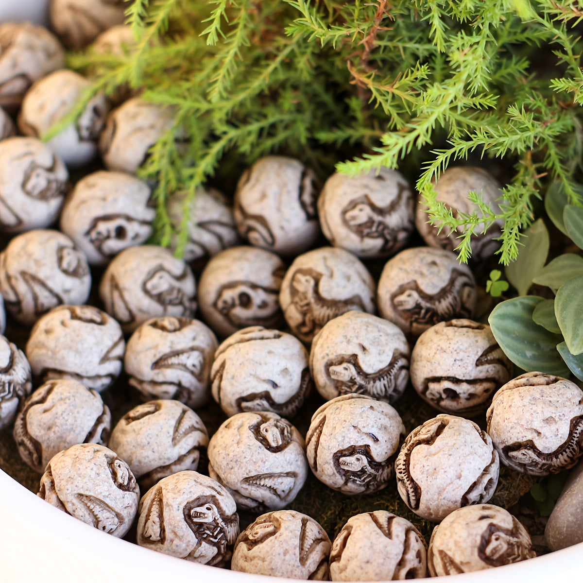 20pcs halloween dinosaur skull   bonsai decorative