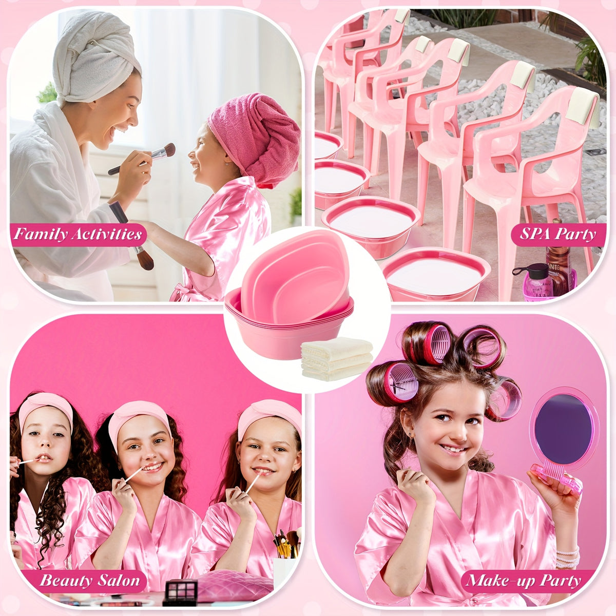 24pcs spa party supplies   6 spa party robes 6