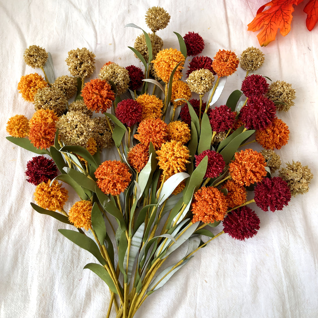 5pcs handmade style artificial flower stems realistic