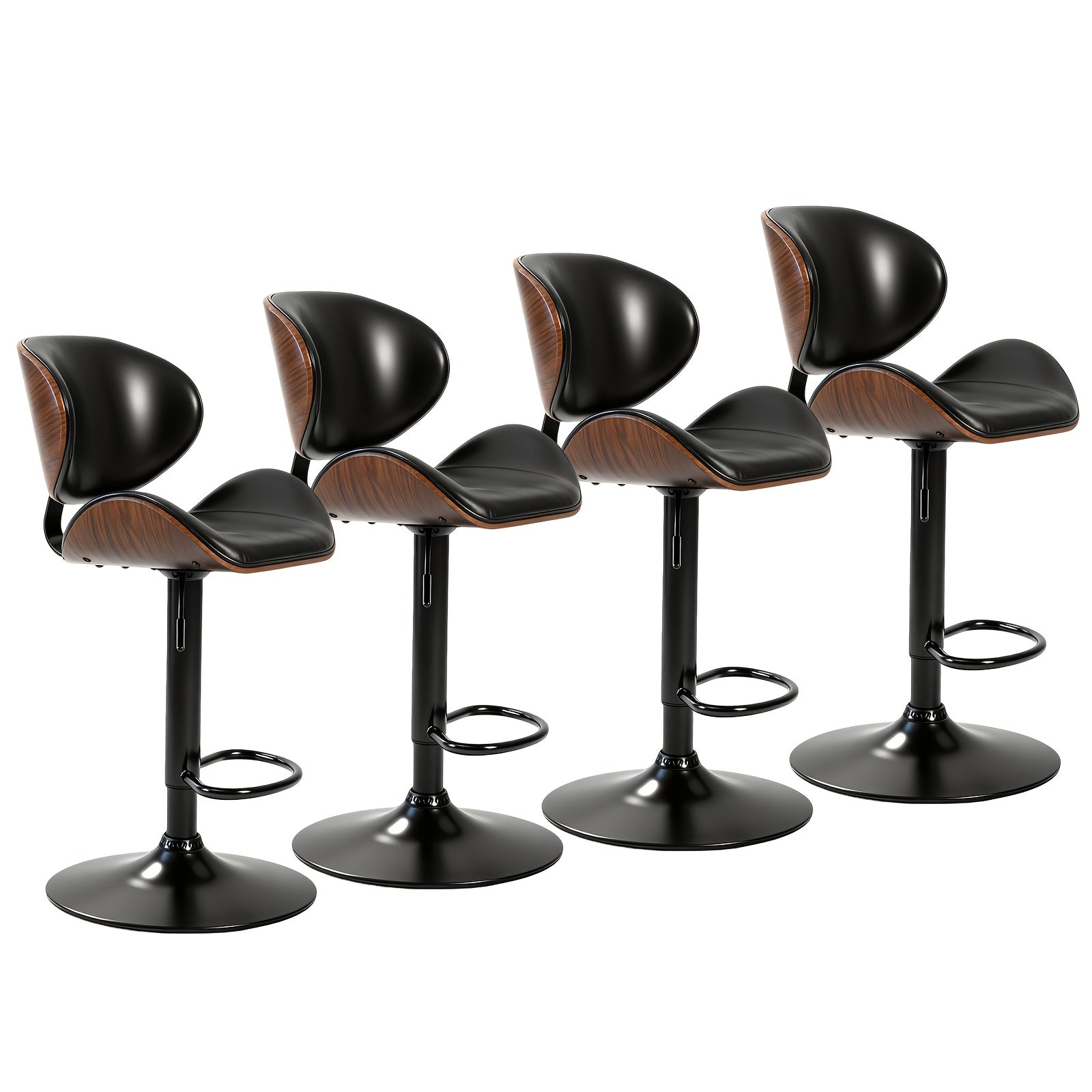 set 2 4 6 swivel bar stools footrest features