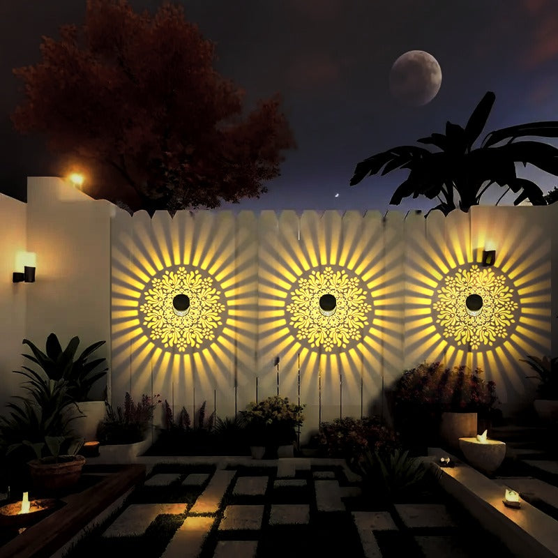 4 solar outdoor peony deck lights decorative solar warm