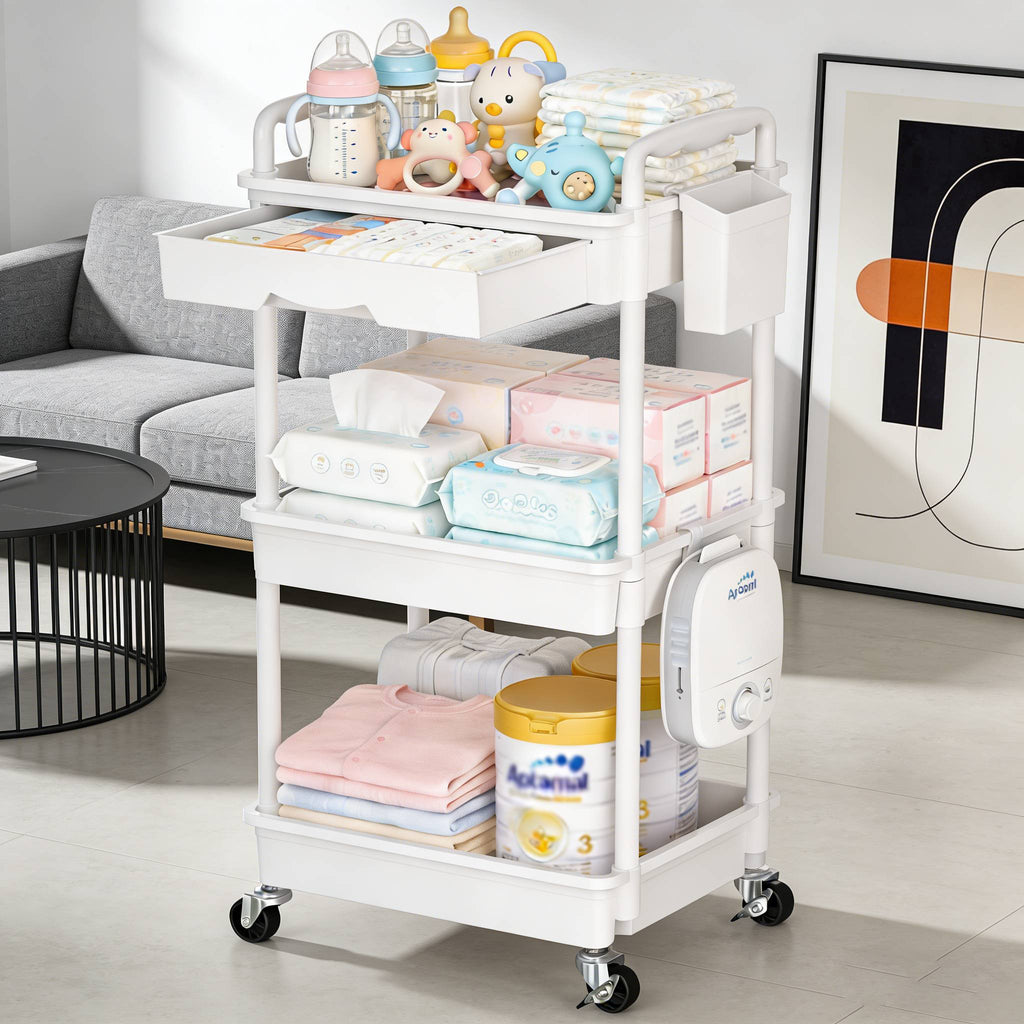 3 4   storage cart nursery space saving organizer