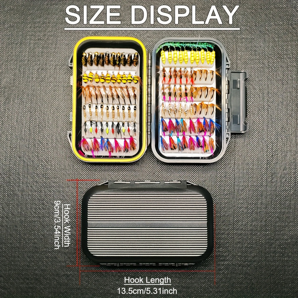 114pcs fly set plastic   assortment nymph
