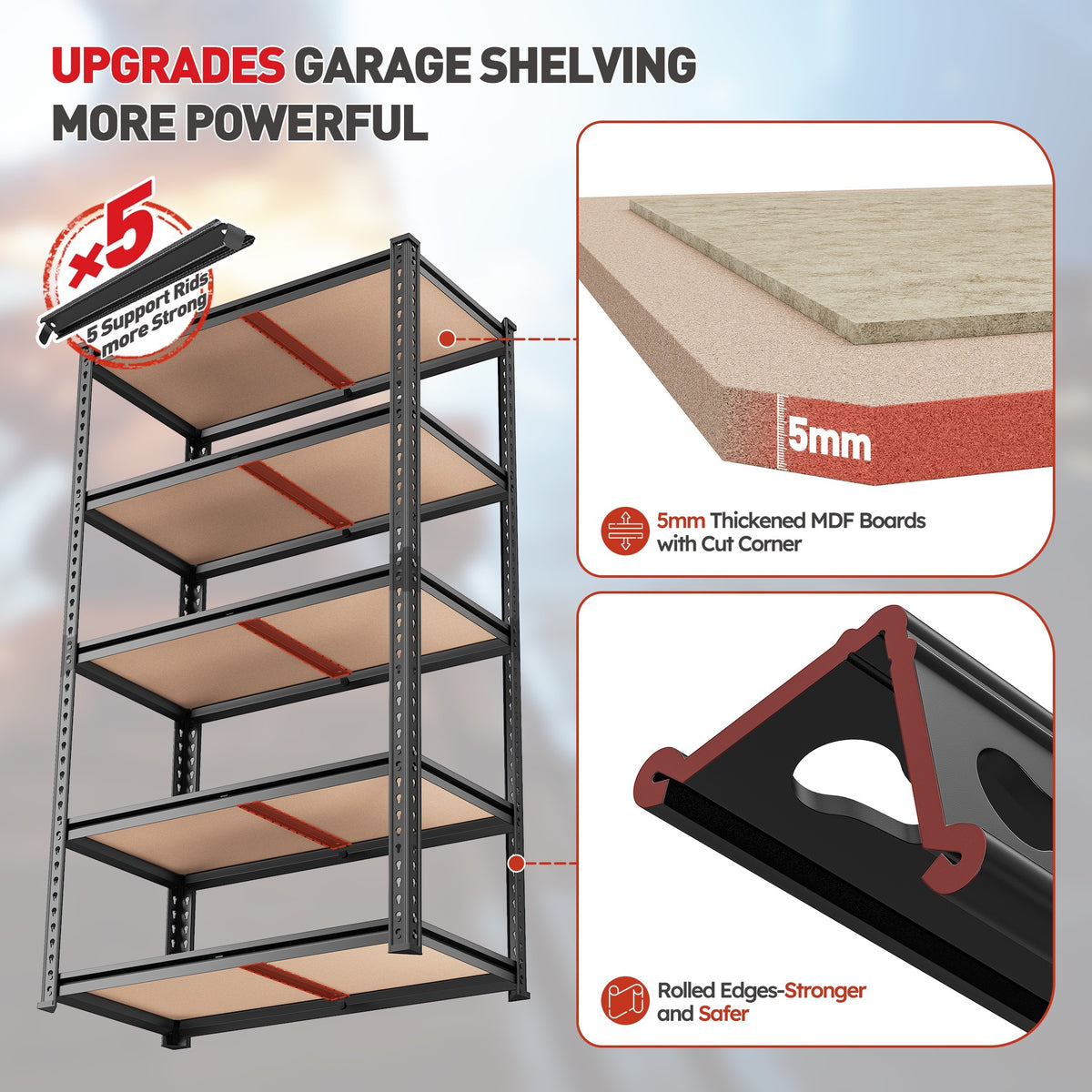2000lbs garage shelving storage shelves heavy duty shelving
