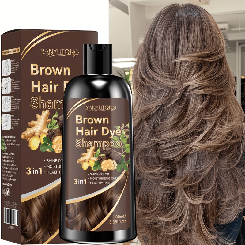 100ml hair dye shampoo natural plant based pigments scalp