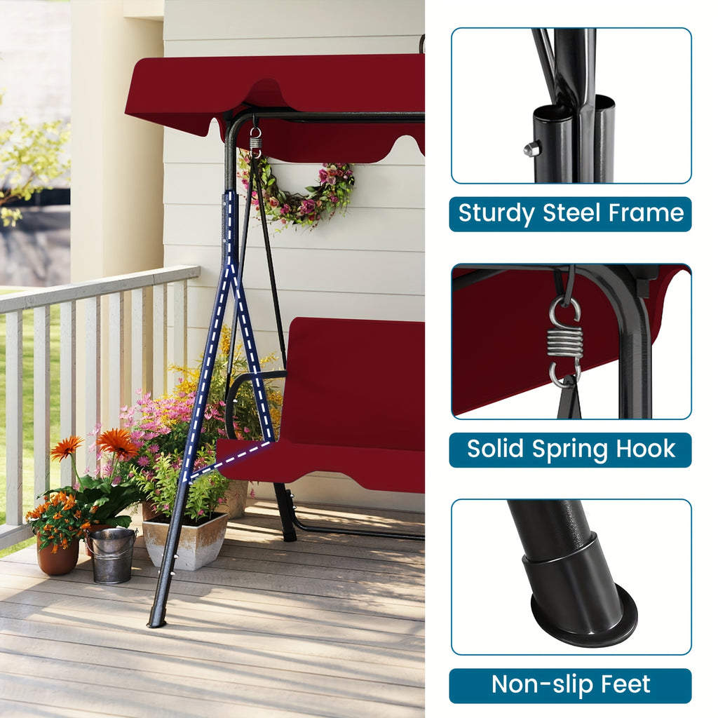 patio swing glider canopy heavy duty stand