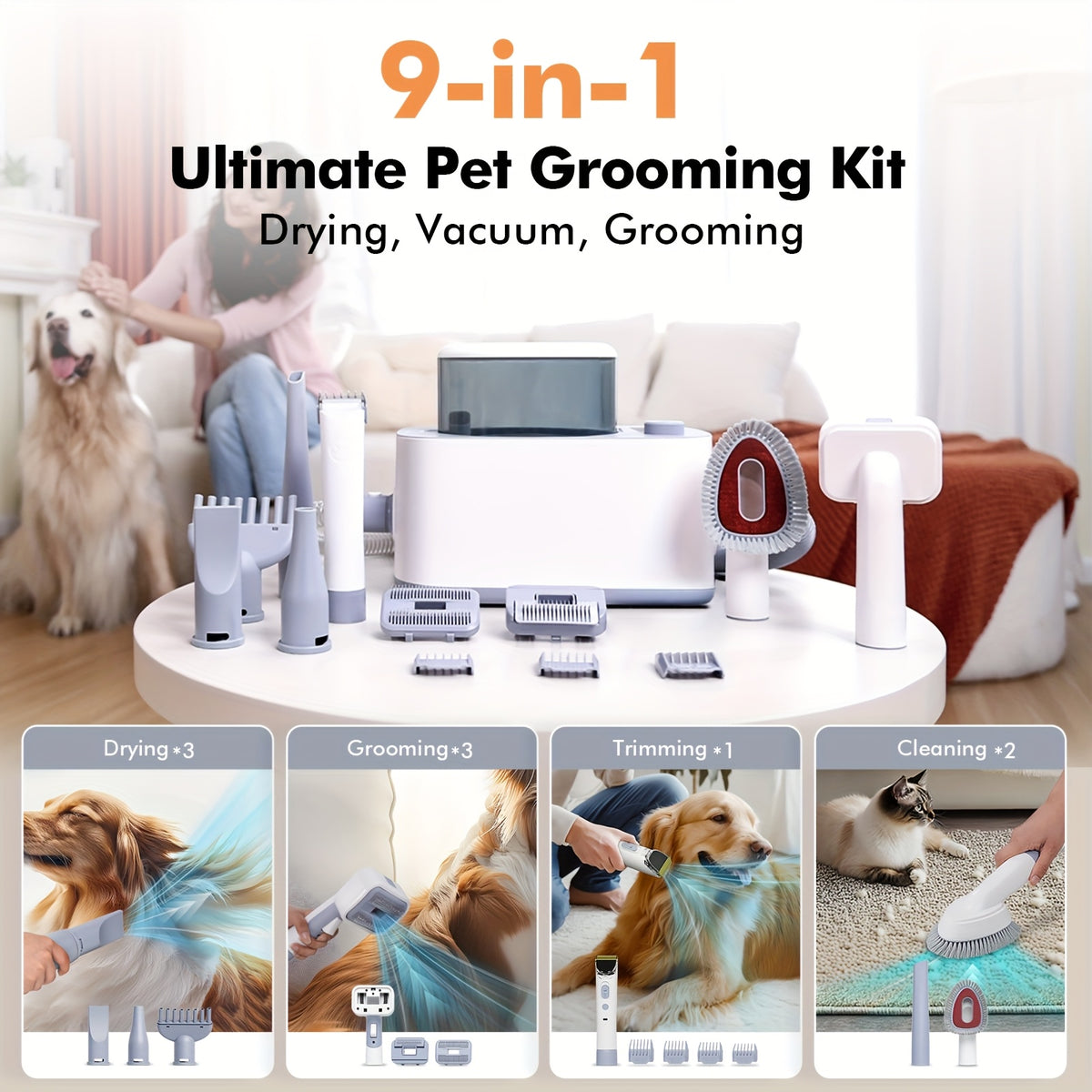 pet grooming vacuum set dog shedding vacuum grooming hair