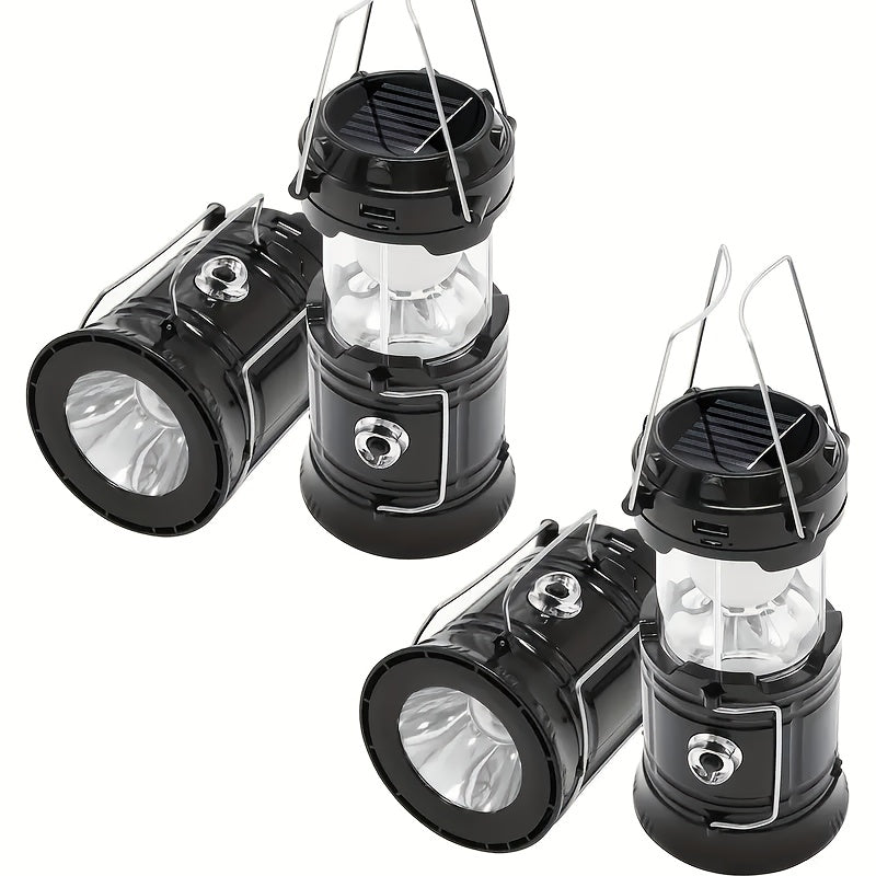 4pcs portable led camping light lightweight usb rechargeable