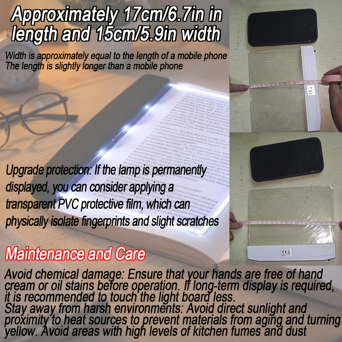 1pc black white led reading light bedroom reading night