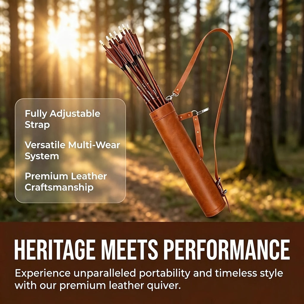 1pc ame brown arrow bag adjustable length archery equipment