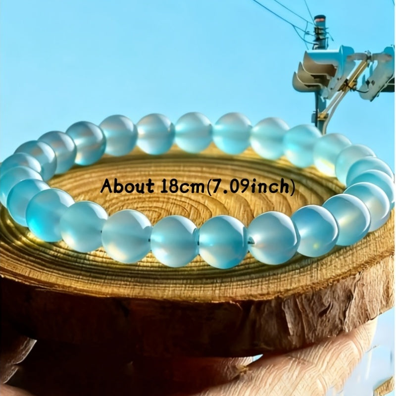 an 8mm natural deep   stone bracelet featuring