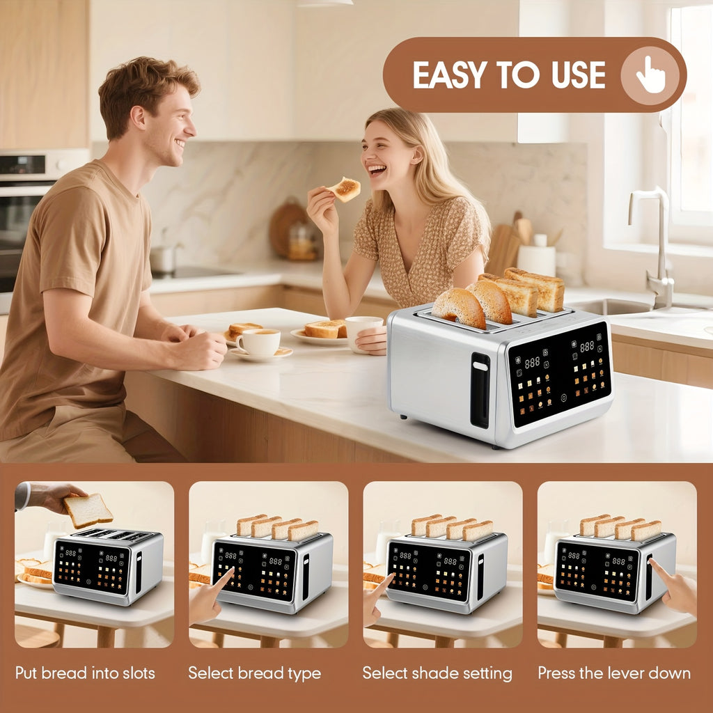 toaster 4   stainless steel digital smart toaster