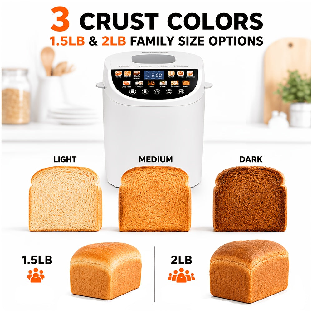 maker 2lb 12 in 1 automatic bread machine color