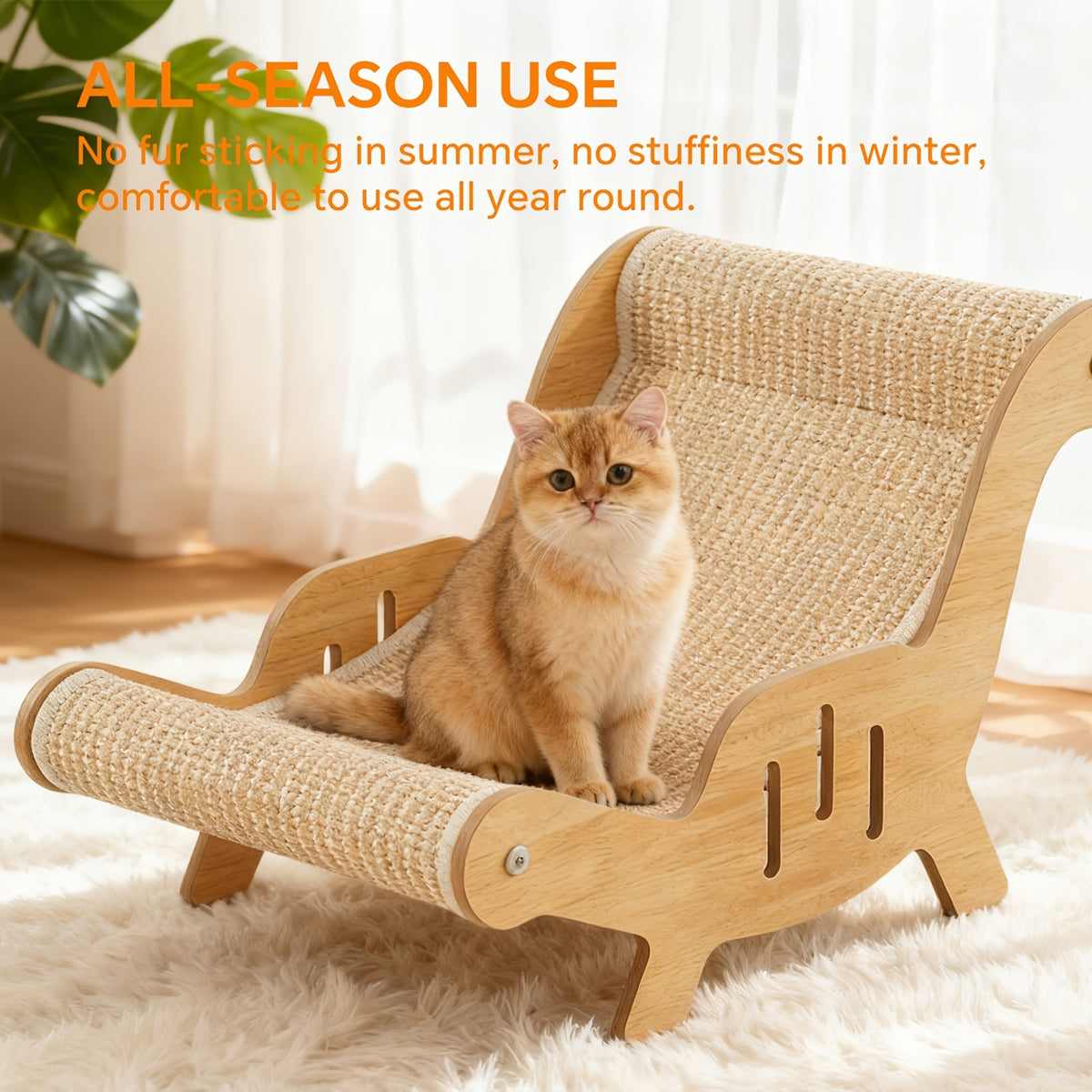 durable sisal rope cat scratching chair sturdy structure