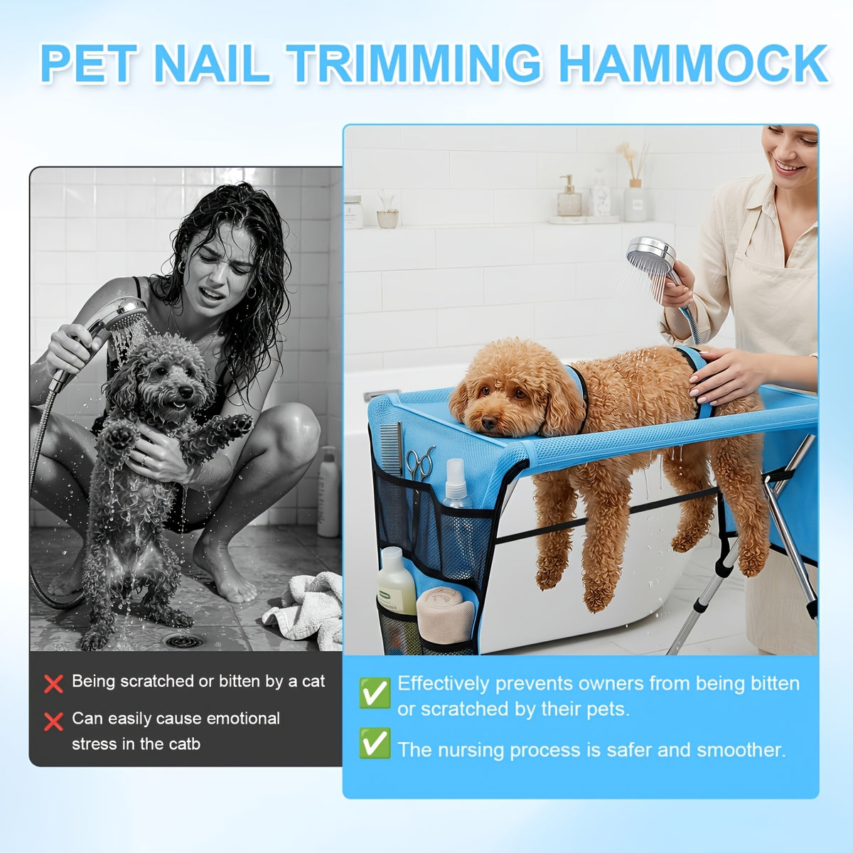 pet grooming hammock stand   towel strap suitable