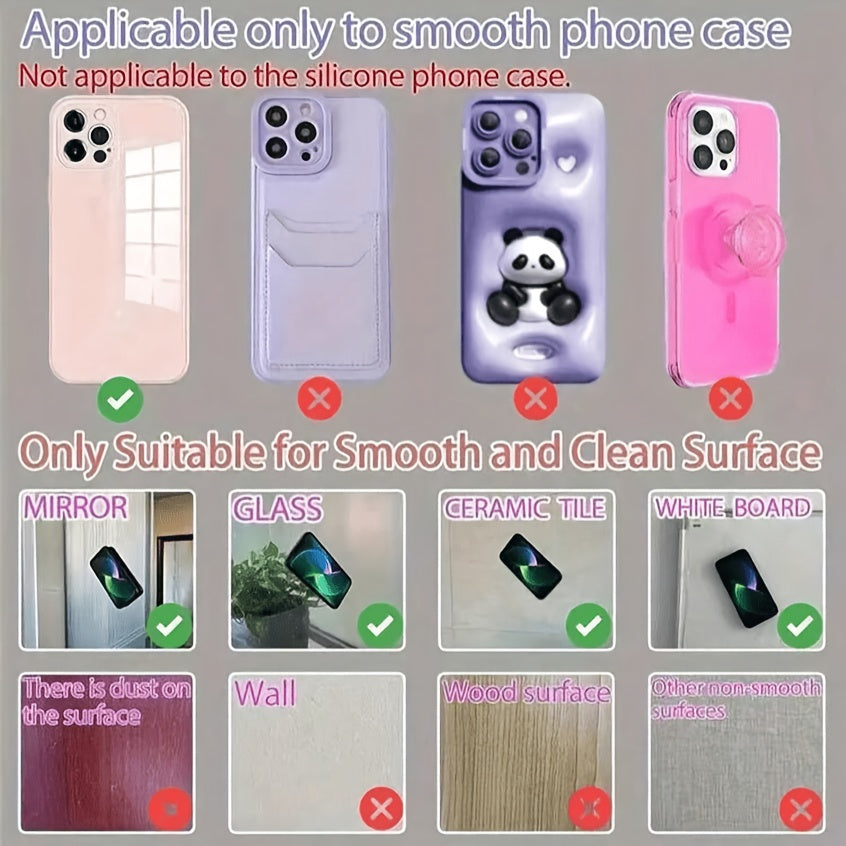 5 pack silicone suction cup phone holders suitable