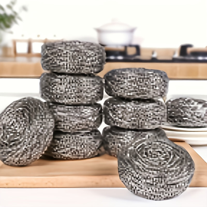 12 stainless steel cleaning brush balls kitchen cleaning