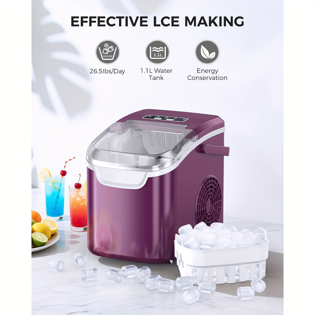 ice maker machine 8 ice cubes in 6   26lb day ice 2 sizes