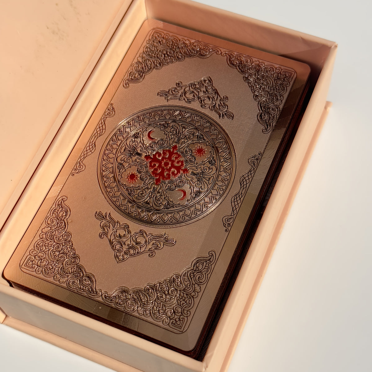 pink flower tarot cards guide exquisite gift box set