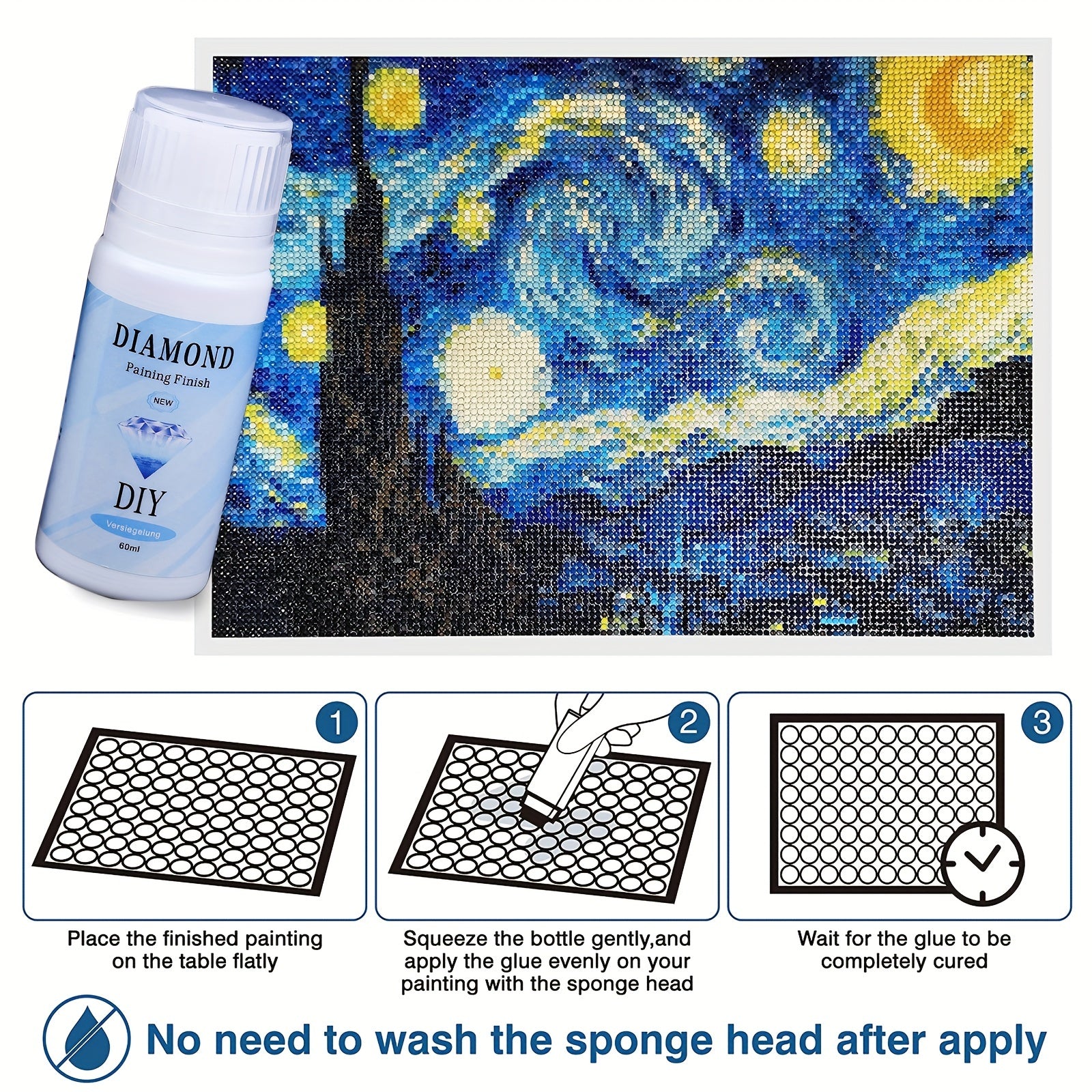 60ml diamond painting sealer a permanent a   effect 5d
