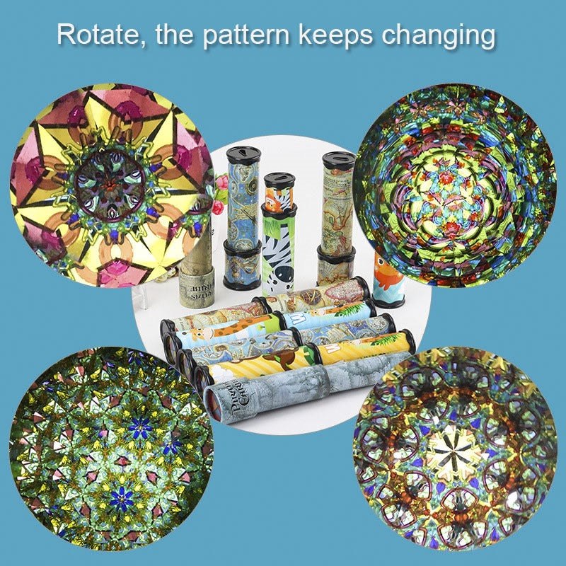1pc random color classic kaleidoscope toy pullable extension