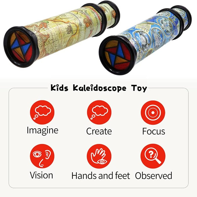 1pc random color classic kaleidoscope toy pullable extension