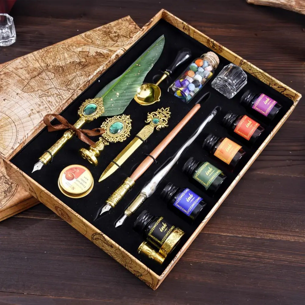 halloween gifts vintage   pen set calligraphy painting
