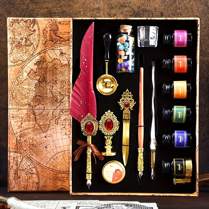 halloween gifts vintage   pen set calligraphy painting