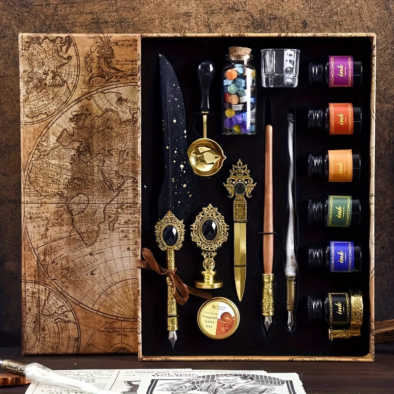 halloween gifts vintage   pen set calligraphy painting