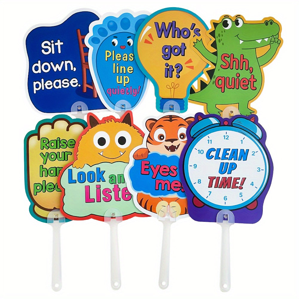 8pcs   cartoon class sign teacher