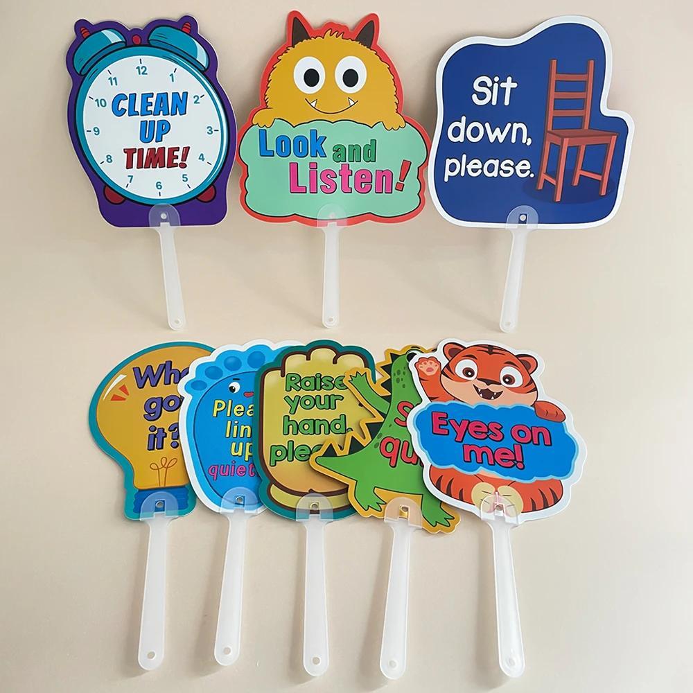8pcs   cartoon class sign teacher