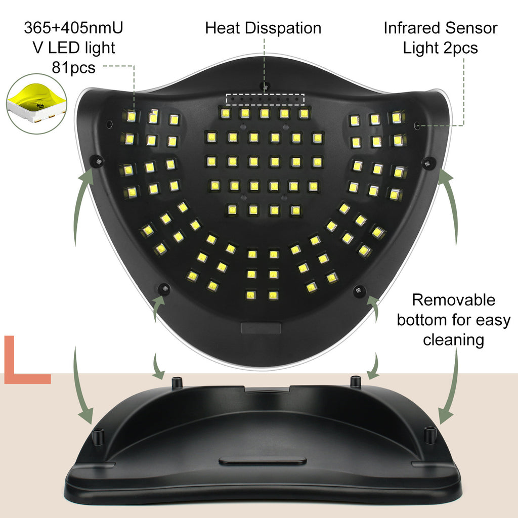 380w led nail lamp 4 timer setting portable