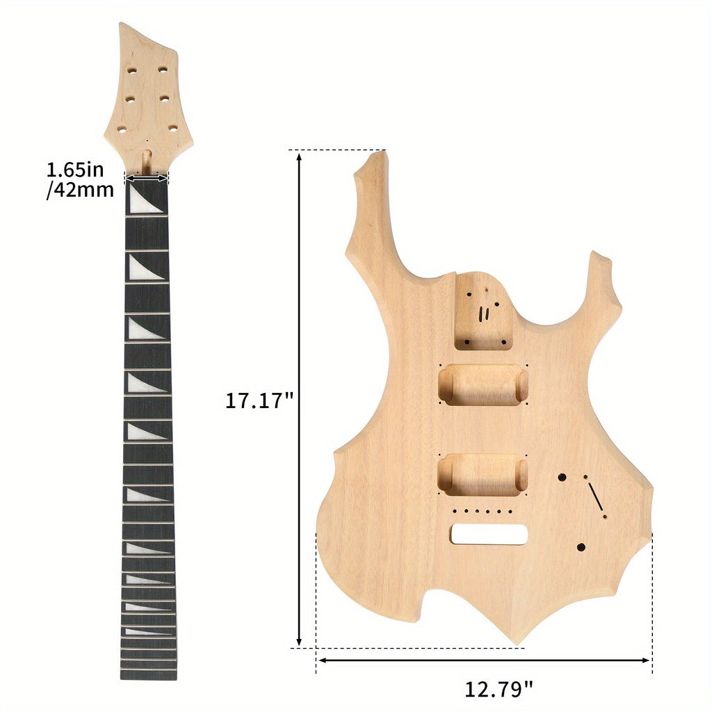 diy 6 string flame shaped style electric guitar kits