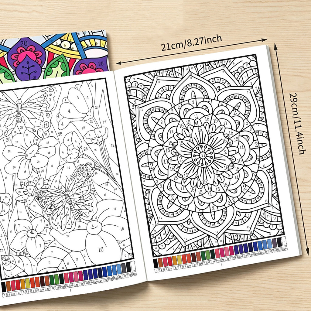 color   book   relaxing mandala floral