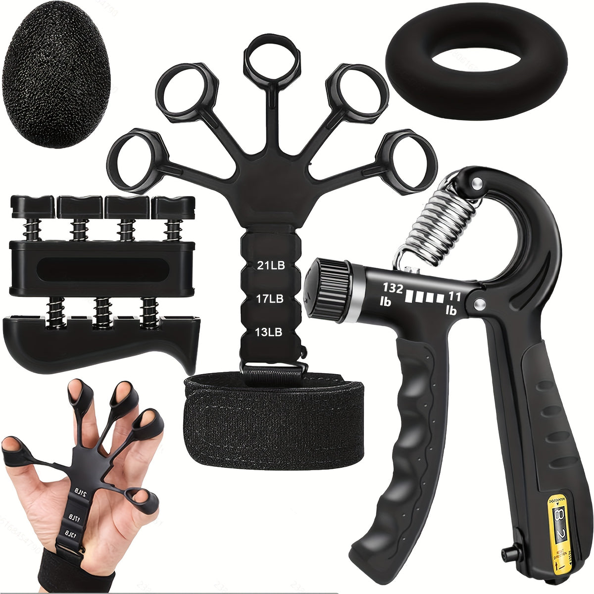 grip strength trainer kits 5 pack forearm strengthener