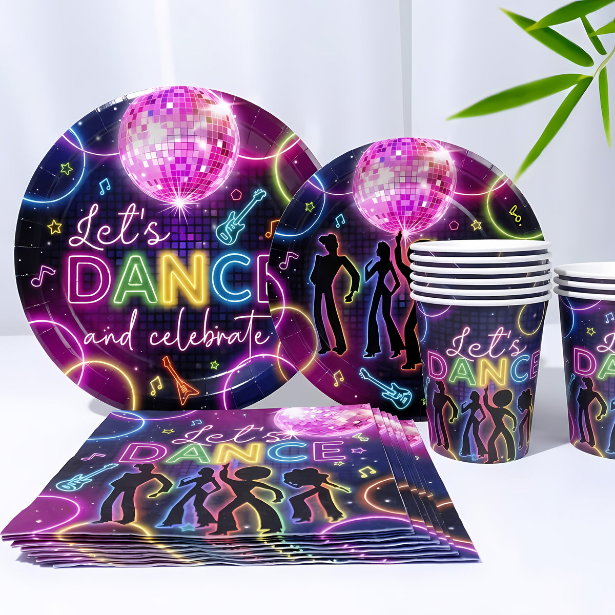 120pcs pcs retro disco party tableware set suitable 20