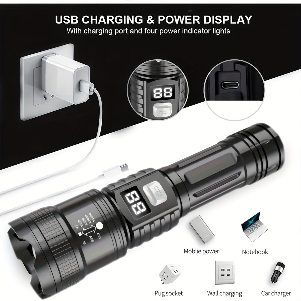 4pcs rechargeable high power led flashlights