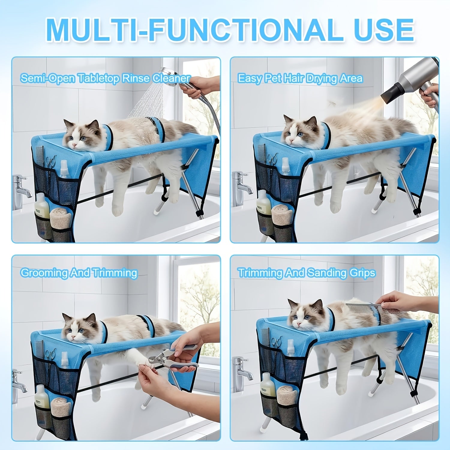 pet grooming hammock stand   towel strap suitable