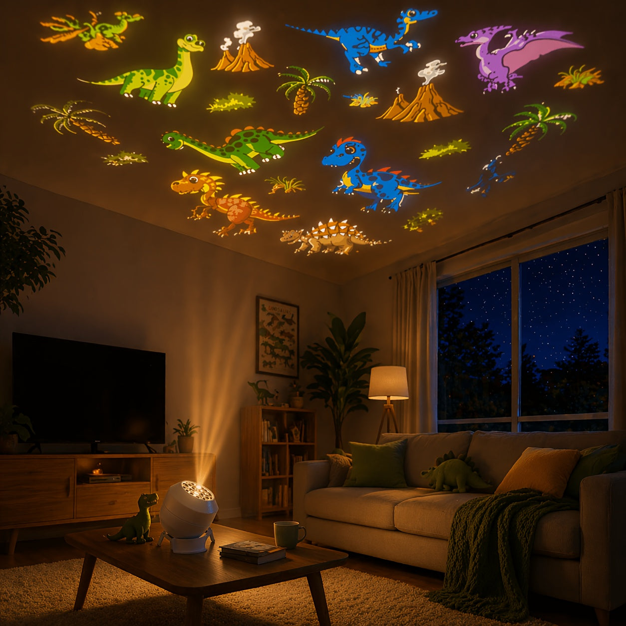 dinosaur themed dynamic projection lamp dinosaur forest