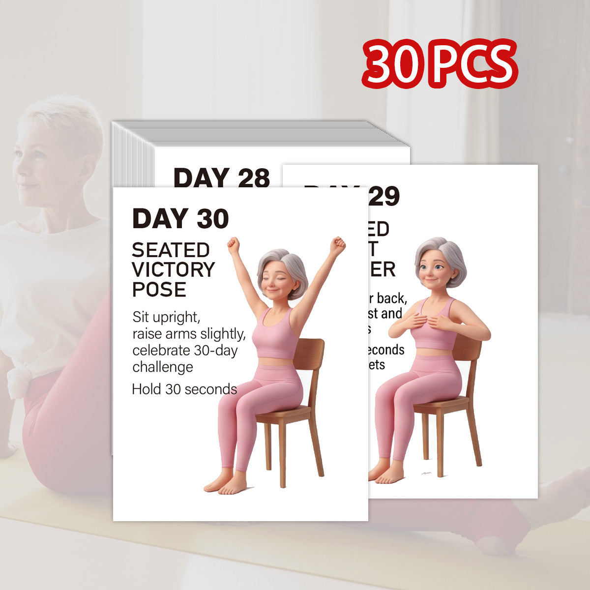 30 cards   training cards seniors chairs gentle