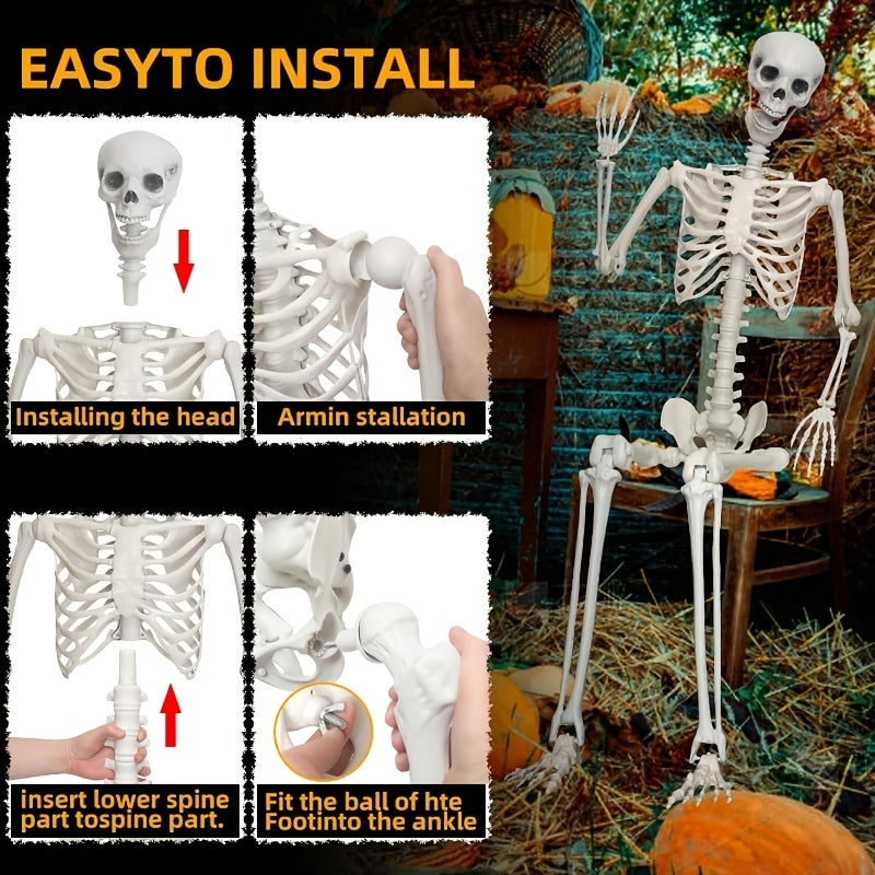6ft poseable     skeleton halloween   full