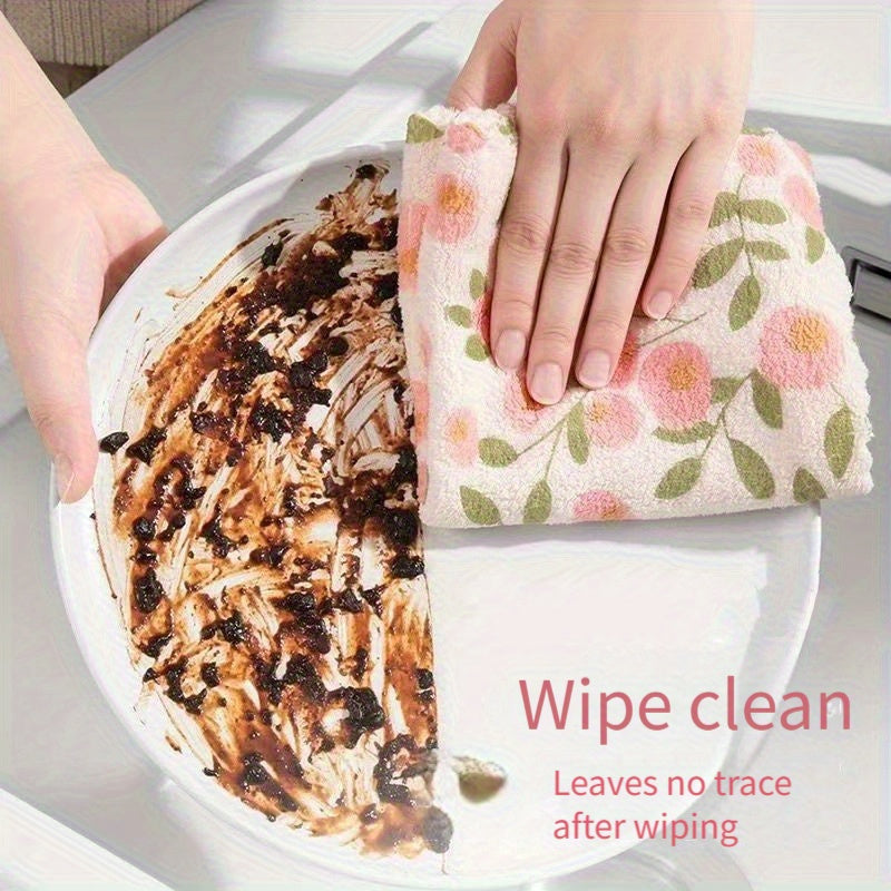 20pcs coral fleece cleaning towels super absorbent quick