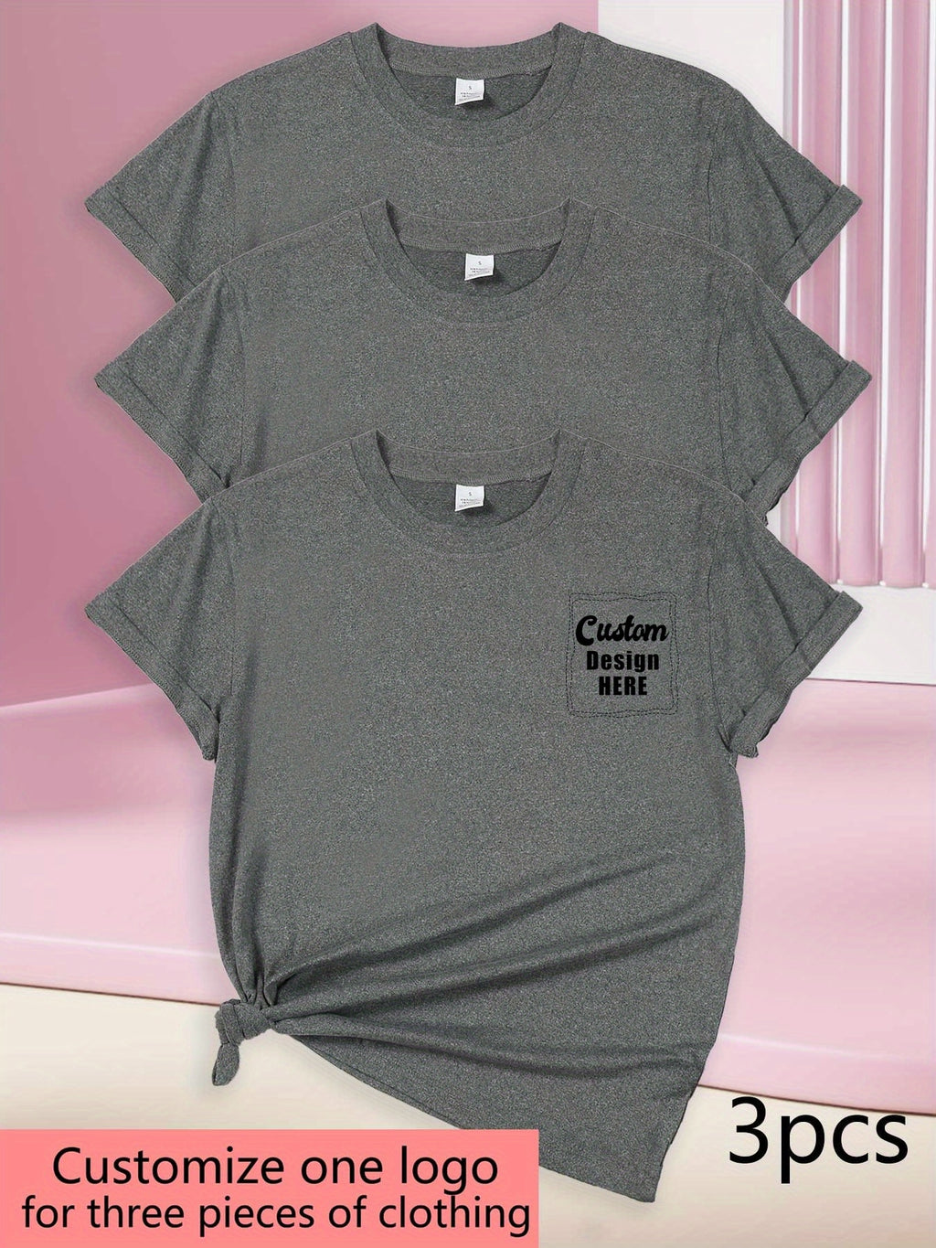 3pcs custom short sleeve shirts womens short sleeves team