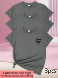 3pcs custom short sleeve shirts womens short sleeves team