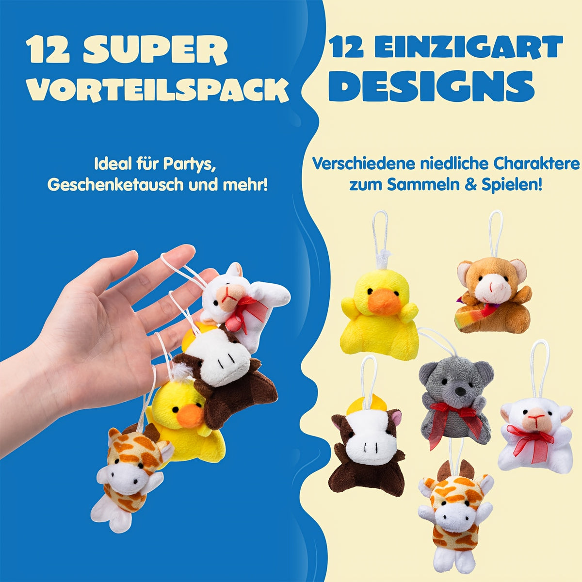 36 pack mini animal plush toy assortment 36 units 3 bulk